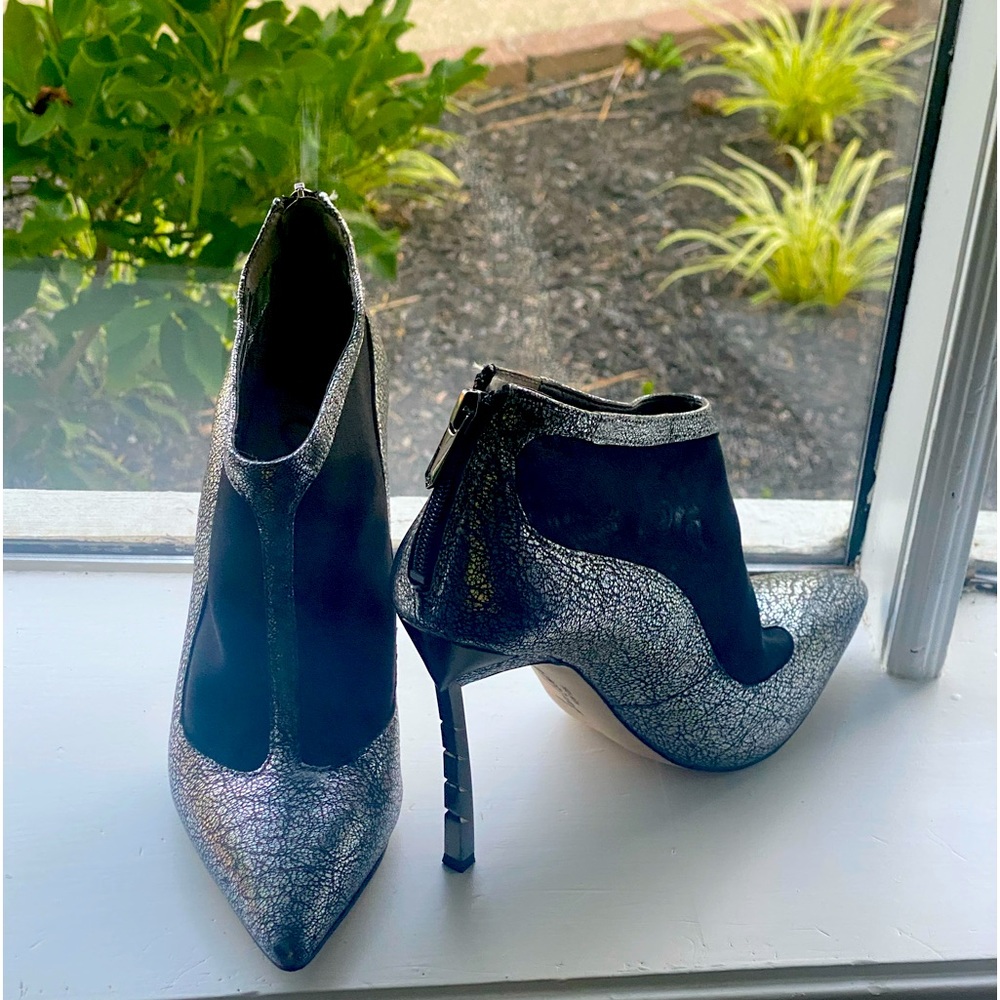 Silver And Black With Net Booties. - image 1